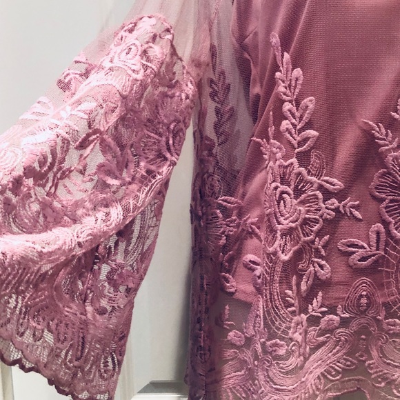 Marc Bouwer Bell Sleeve Embroidery Sheer Top - Picture 5 of 10